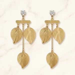 Dangling stone studded earring