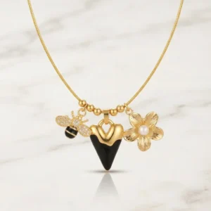 Whimsical Charm Cluster Pendant Necklace