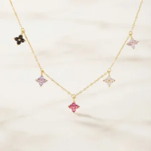 Ethereal Blossom Multi-Charm Necklace