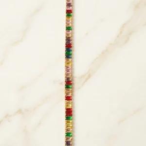 Rainbow Crystal Tennis Bracelet